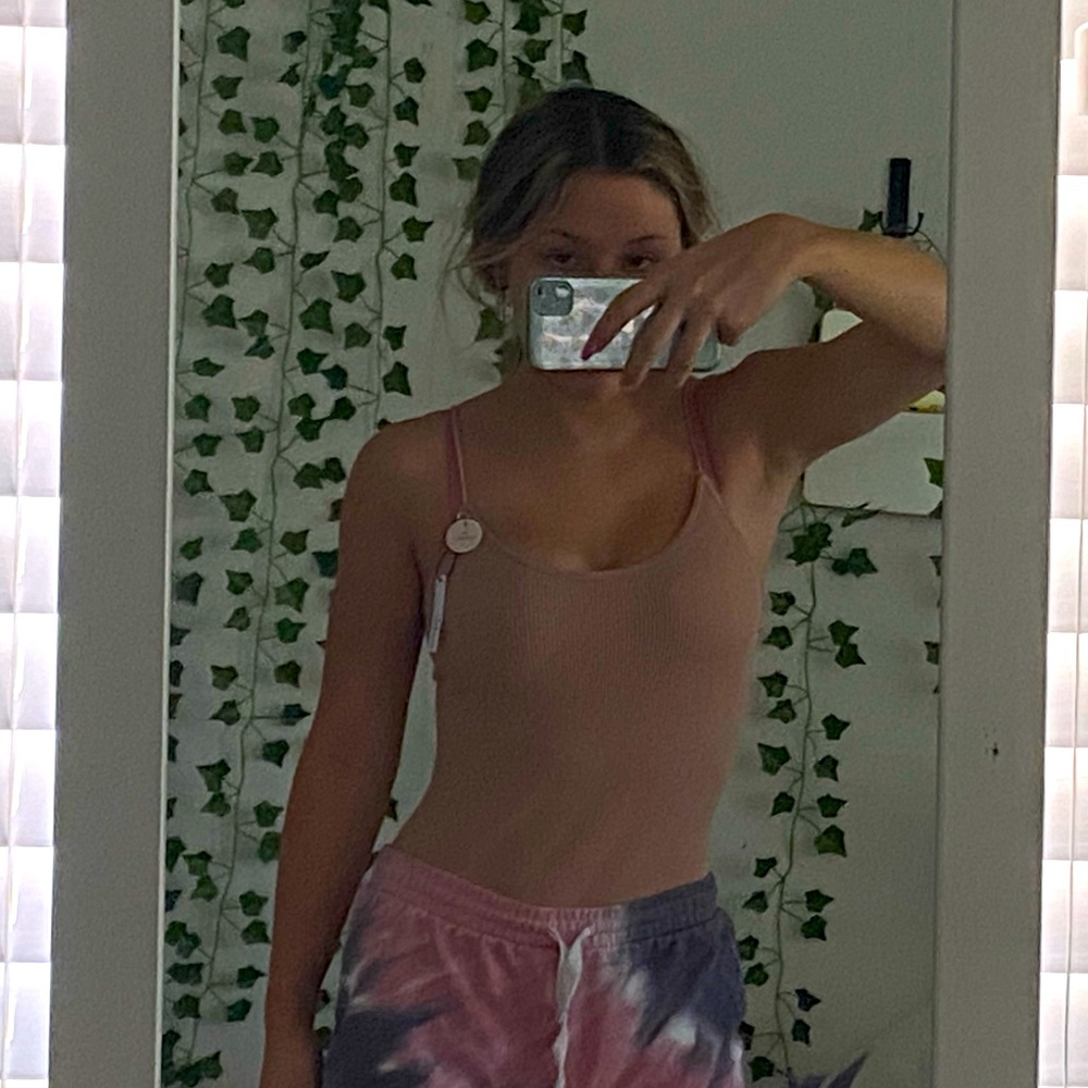 Pink hood quality body suit